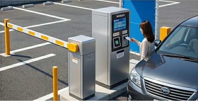 駐車場のゲートバリア
